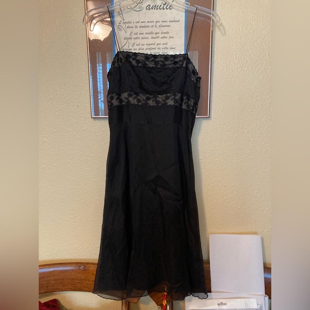 Mini Black Silk Dress